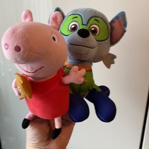 💥2/$15💥 PAW PATROL Chase  & Peppa Pig (TY BEANIE) Plushes!!!